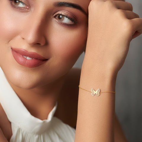 Cutout Butterfly Gold Bracelet