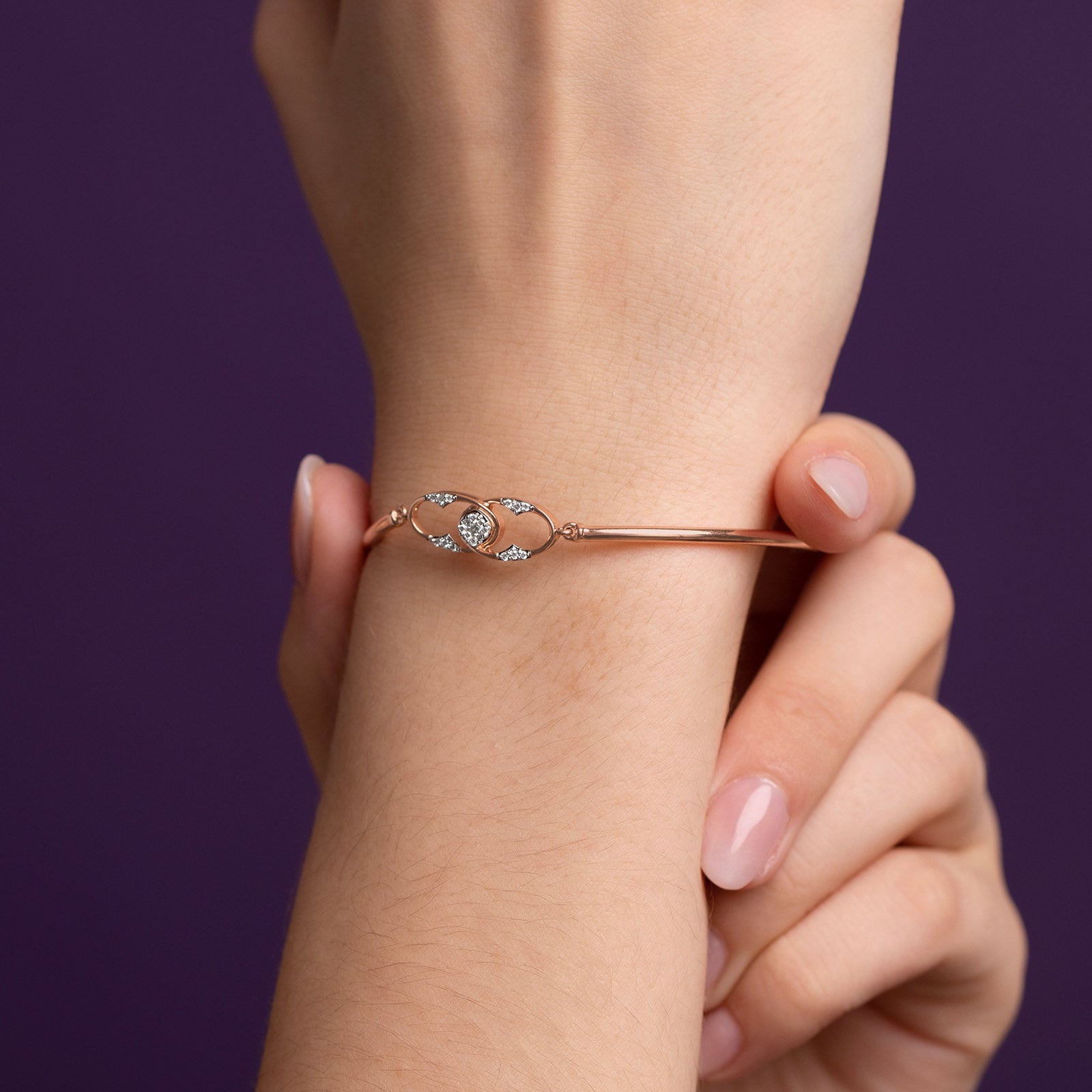 Luna Diamond Tube Bracelet