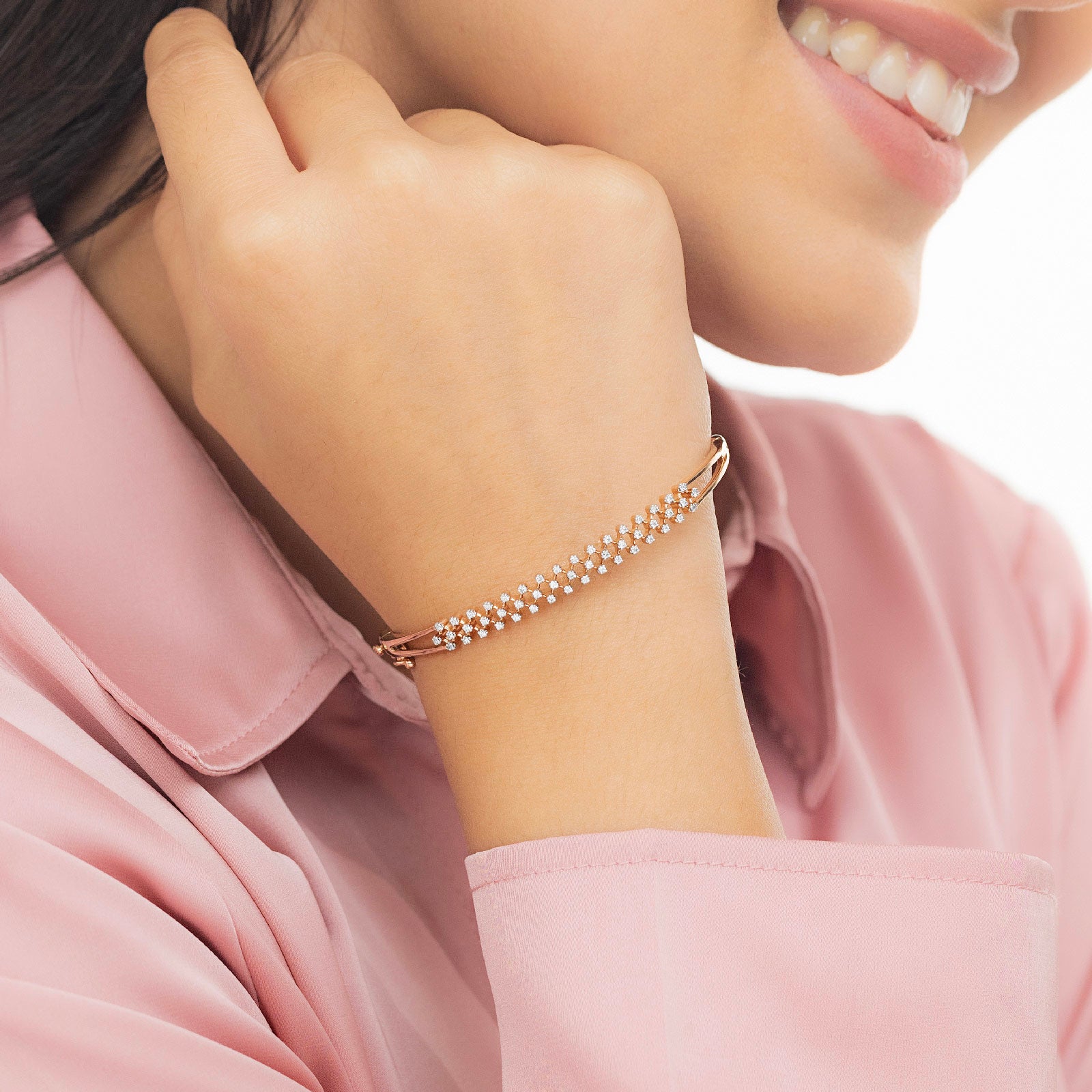 Sparkling Mesh Diamond Bracelet