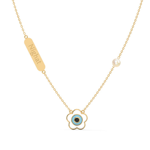 Evil Eye Personalised Gemstone Necklace