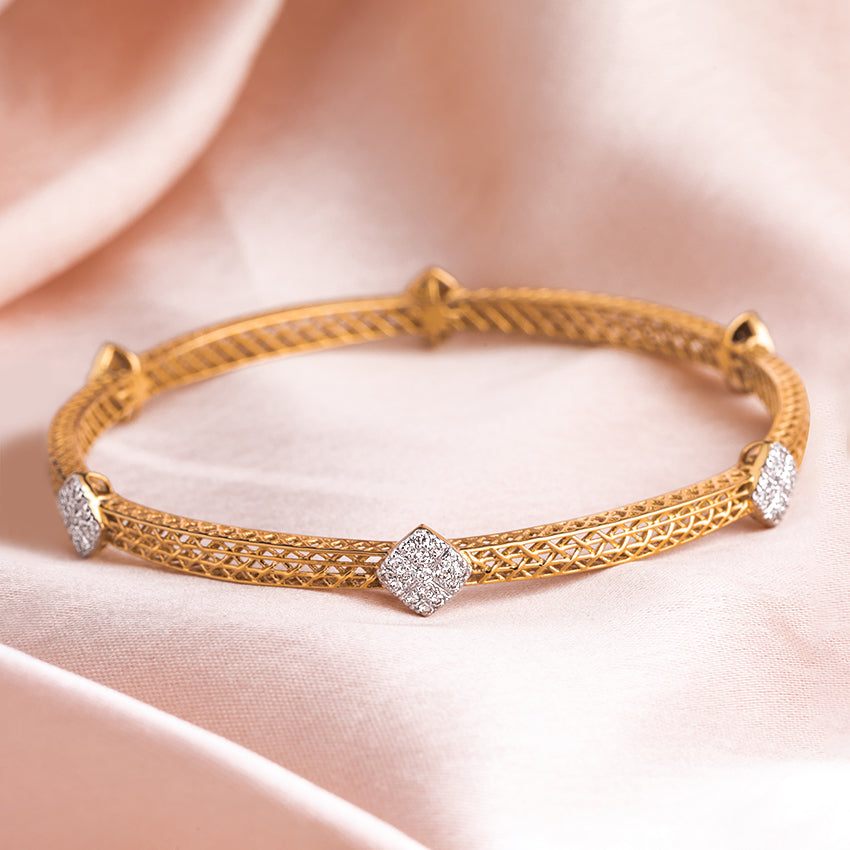 Glitter Mesh Diamond Bangle