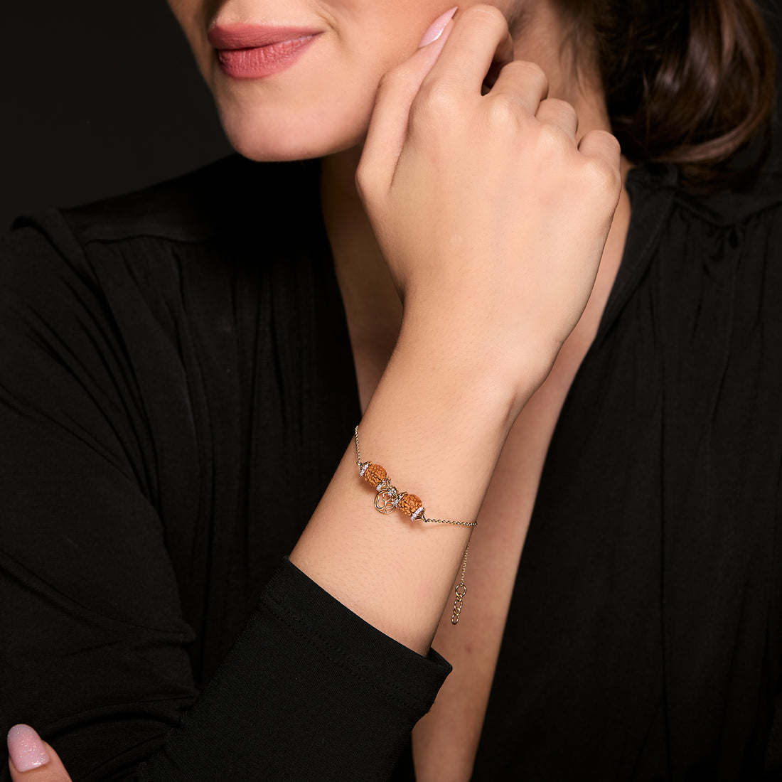 Om Rudraksh Chain Bracelet