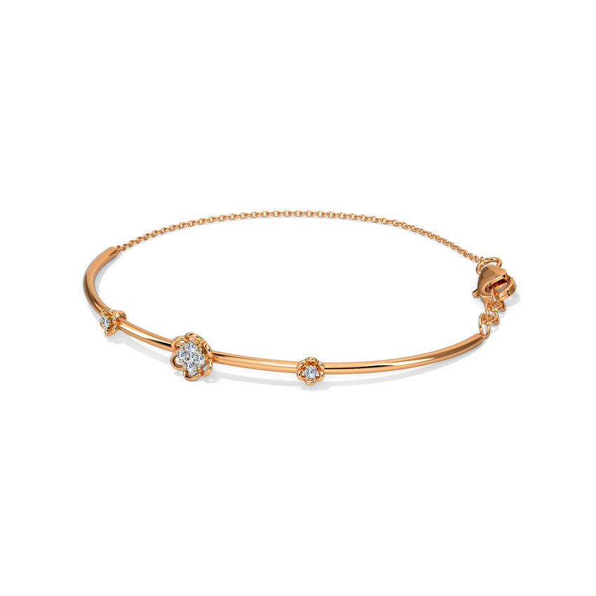 Delicate Floral Diamond Bracelet
