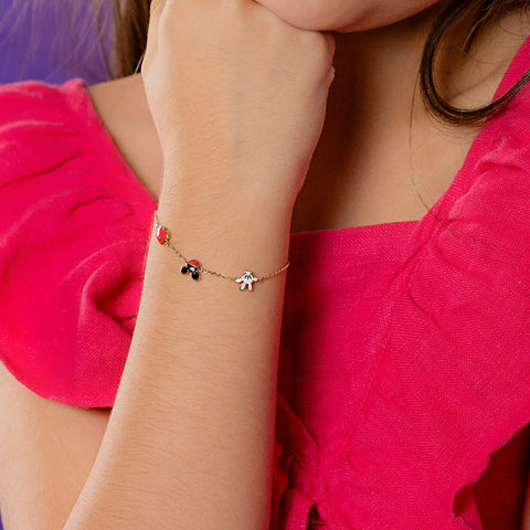 Mickey Mouse Face Shorts & Gloves Bracelet