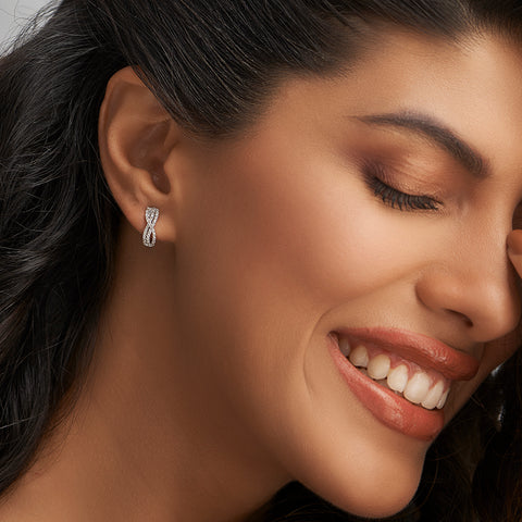 Lovise Diamond Hoop Earrings