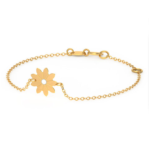 Pearly Blossom Gold Bracelet