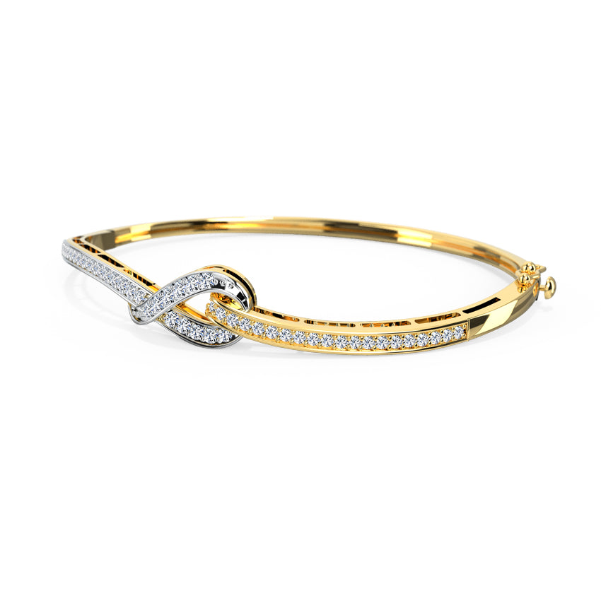 Elegant Knot Diamond Bracelet