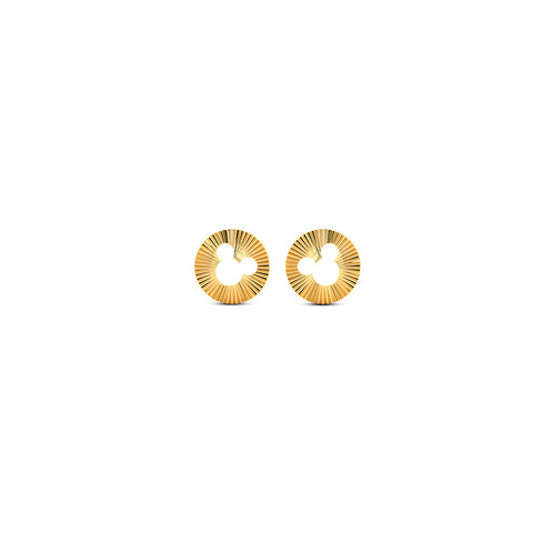 Mickey Mouse gold textured Earring