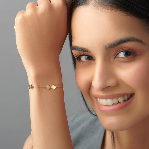 Duo Clover Gold Bracelet