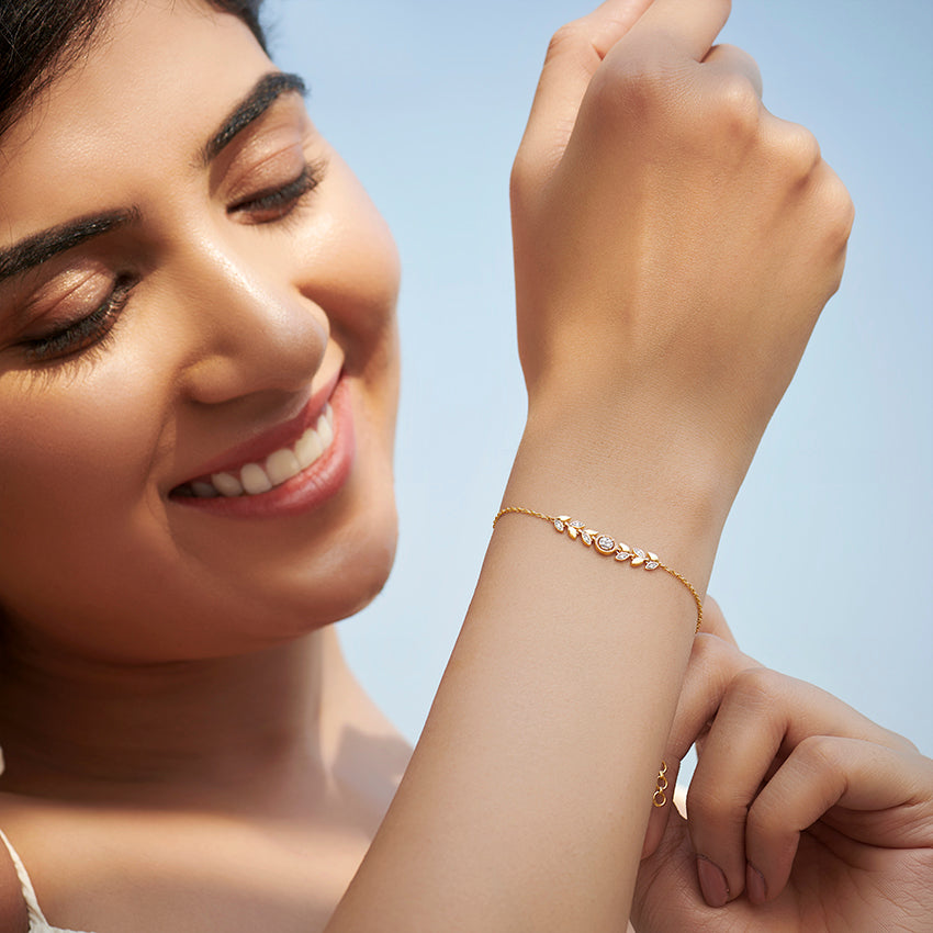 Wondrous Leafy Diamond Bracelet