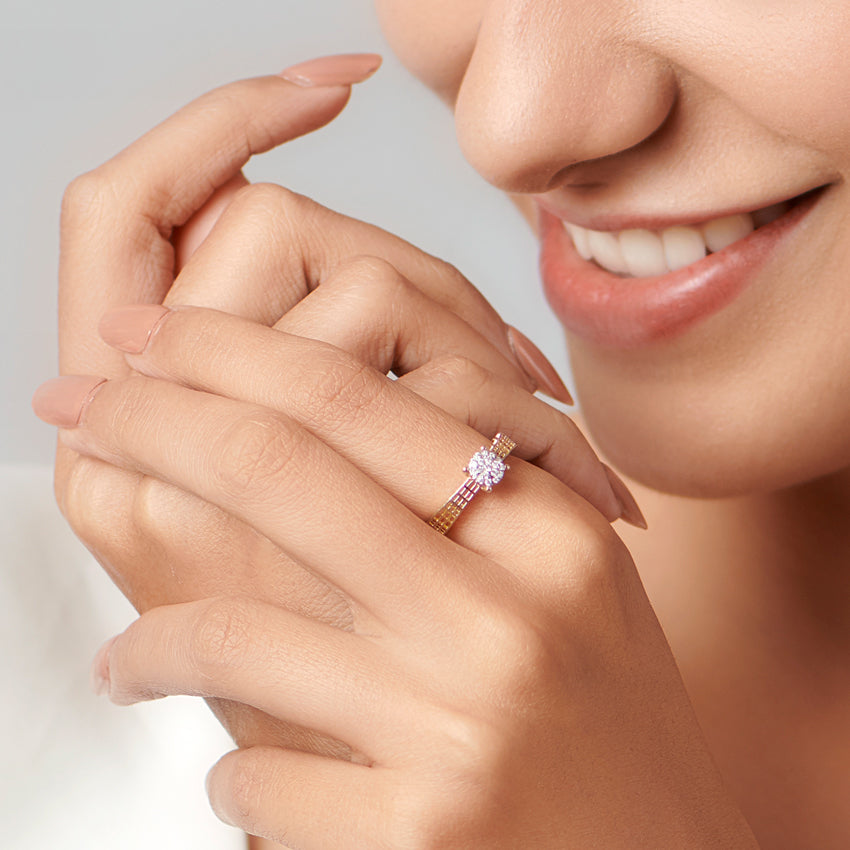 Mesh Cluster Diamond Ring