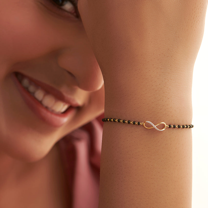 Obi Infinity Diamond Mangalsutra Bracelet