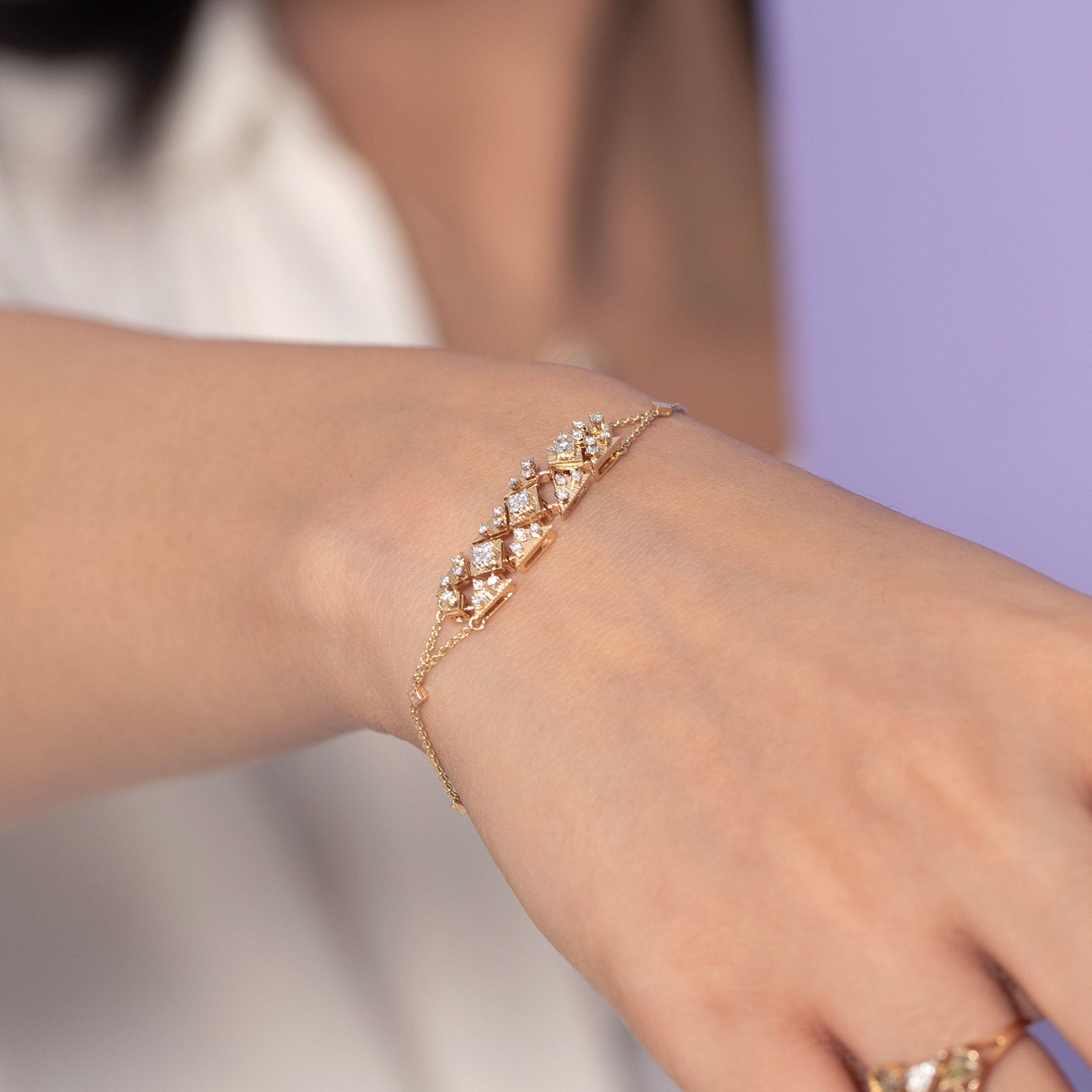 Sunset Splendor Diamond Chain Bracelet