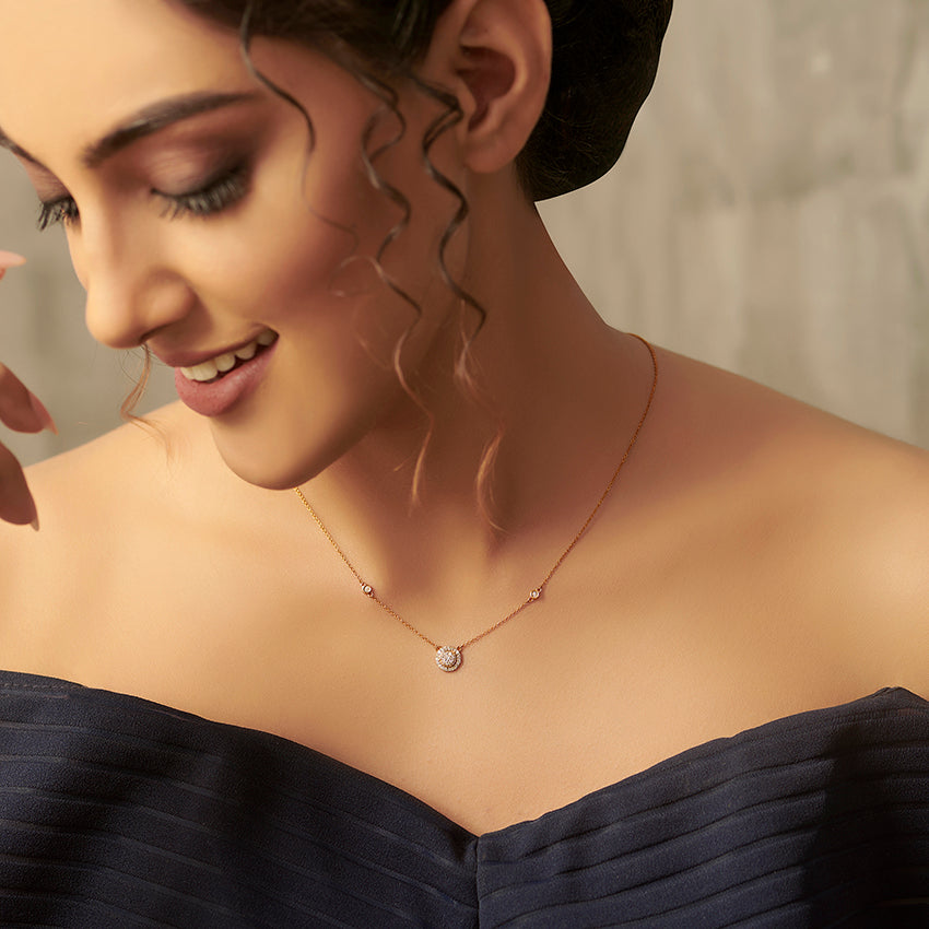 Halo Circlet Diamond Necklace