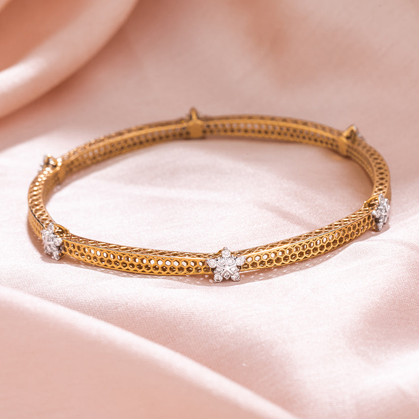 Blossom Mesh Diamond Bangle