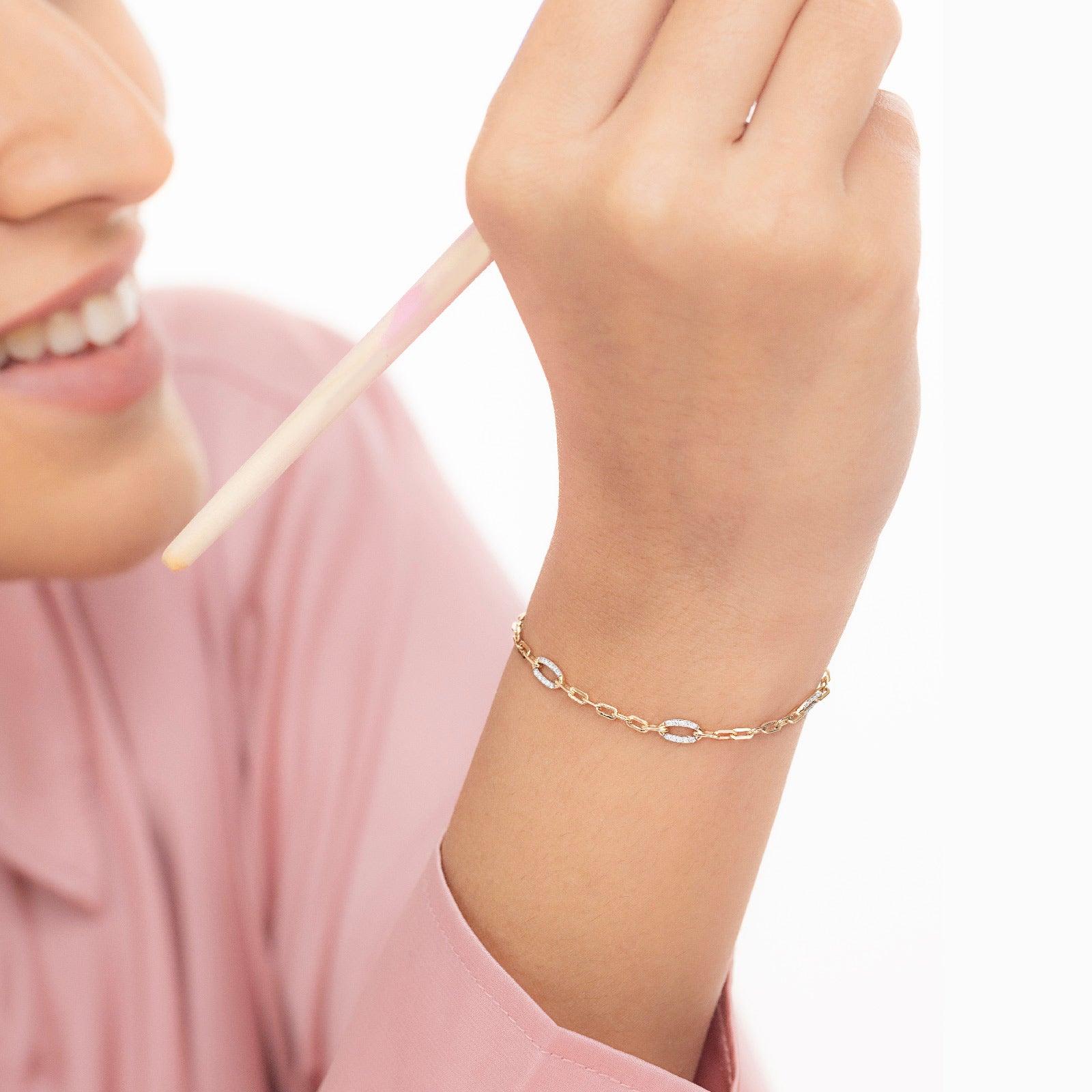 Oval Diamond Tennis Bracelet