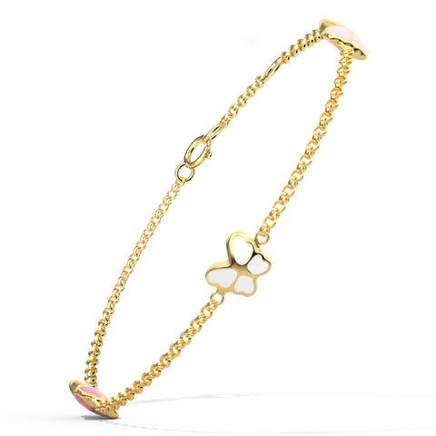 Butterfly Swarm Kids' Gold Bracelet
