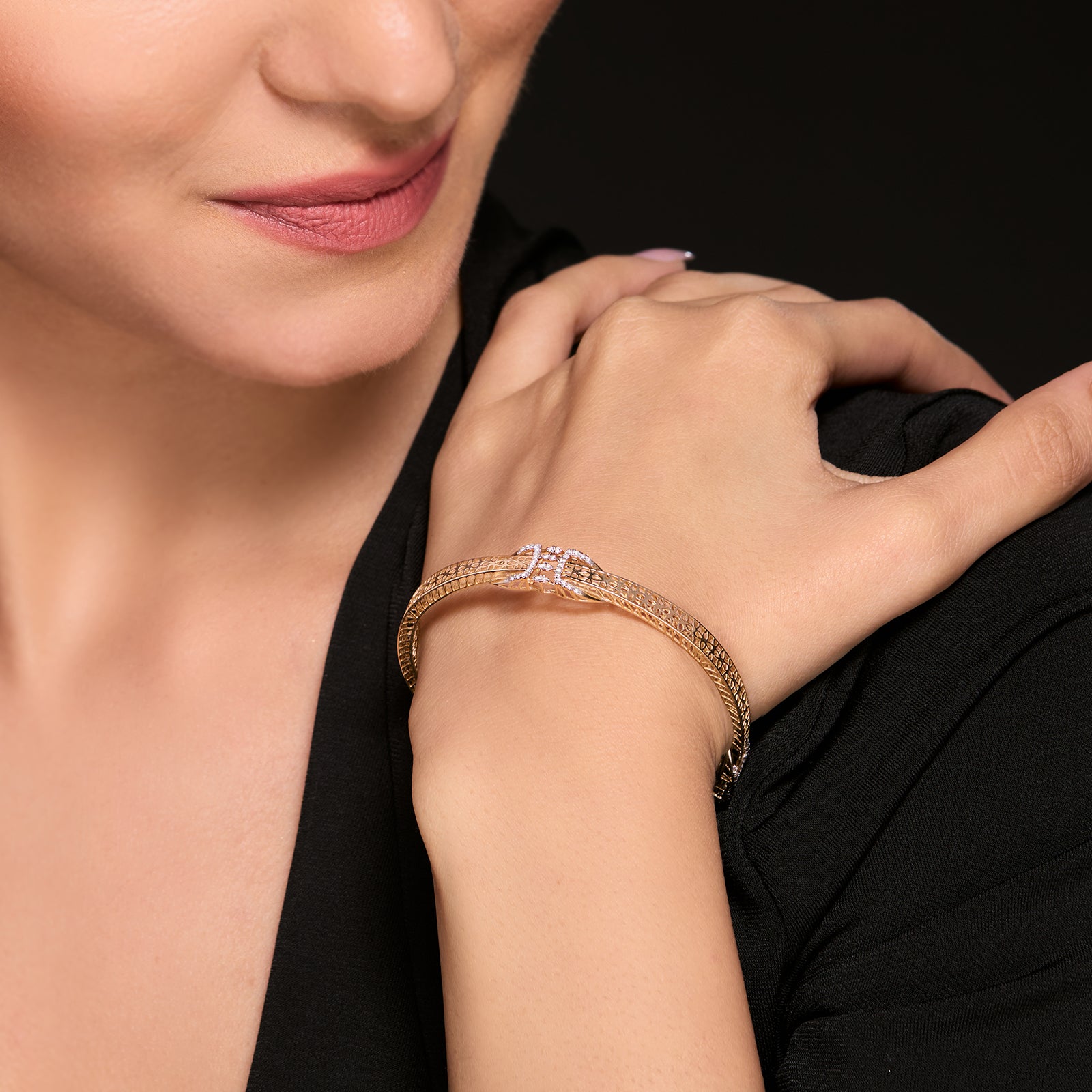 Radiant Weave Diamond Bangle