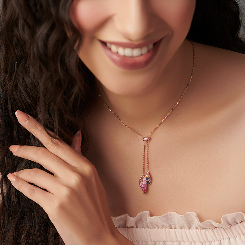 Dual Sway Gemstone Necklace