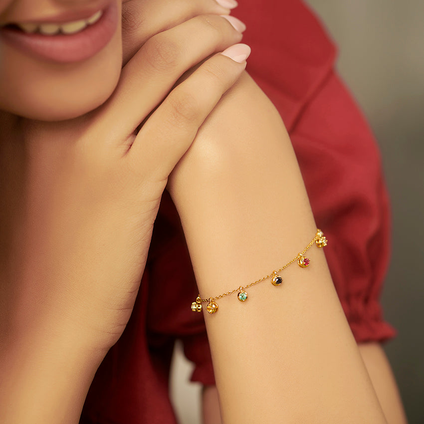 Swing Navratna Gemstone Bracelet