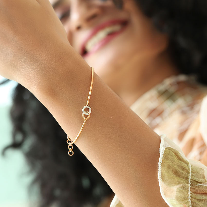 Duo Interlinked Diamond Bracelet