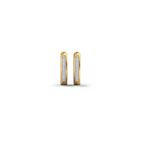 Stellar Dainty Diamond Hoop Earrings