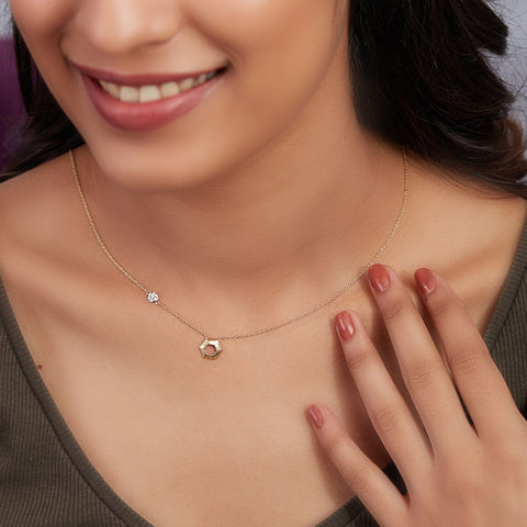 Anya Hex Diamond Necklace