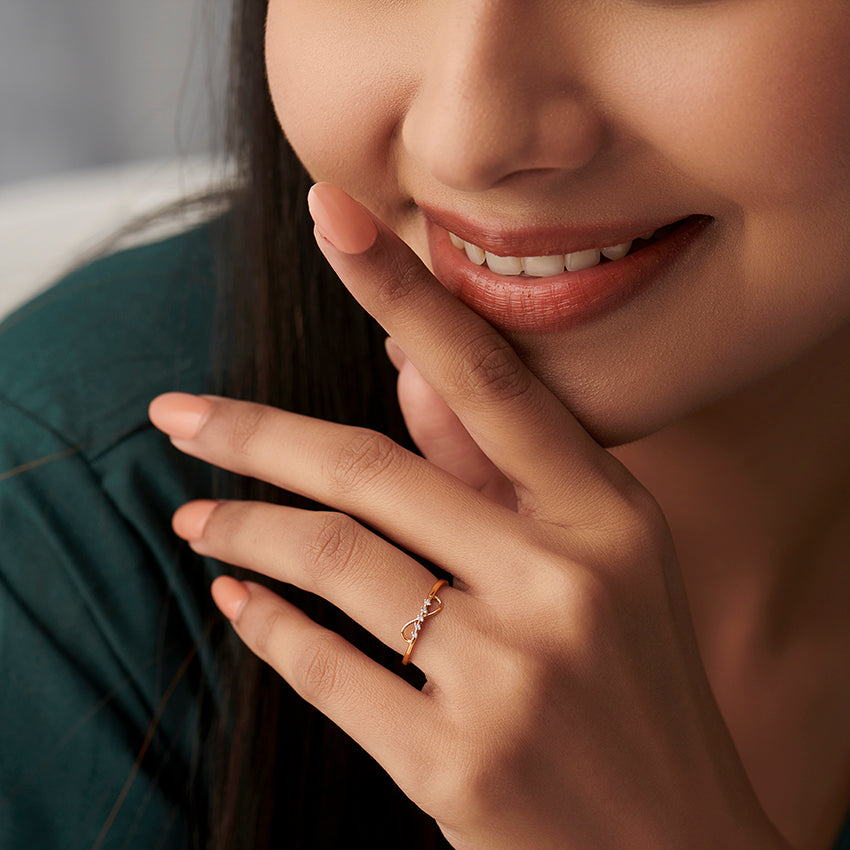 Gleaming Infinity Diamond Ring