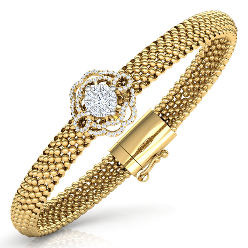 Granular Bloom Diamond Bracelet