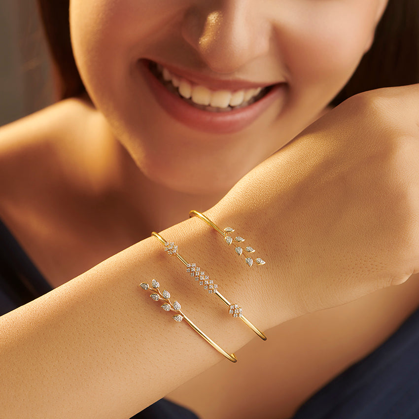 Alisha Floral Spiral Diamond Bracelet