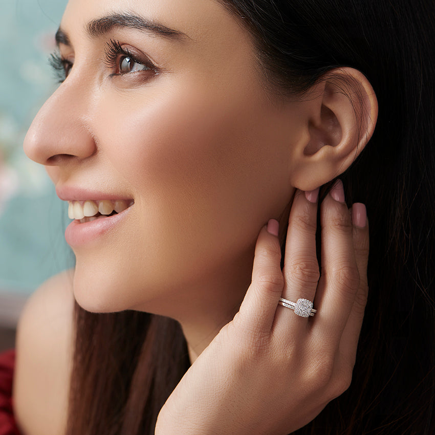 Flickering Diamond Bridal Ring Set