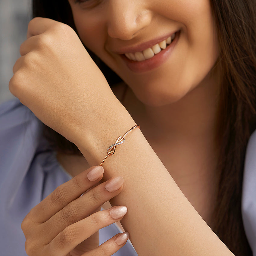Twisted Infinity Diamond Bracelet