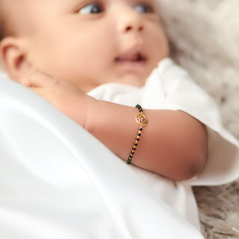Ornate Om Baby Nazaria Gold Bracelet
