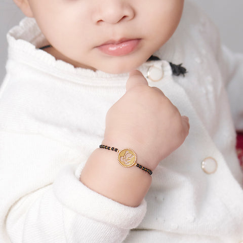 Ganesha Baby Nazaria Gold Bracelet Set of 2