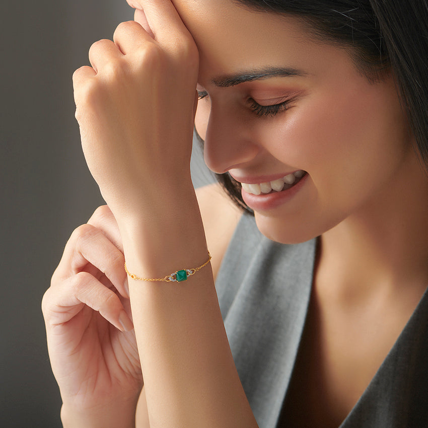 Glitter Gemstone Adjustable Bracelet