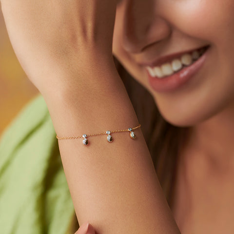 Drizzle Flow Diamond Chain Bracelet
