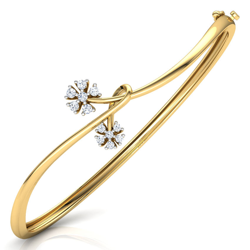 Interwined Flower Diamond Bracelet