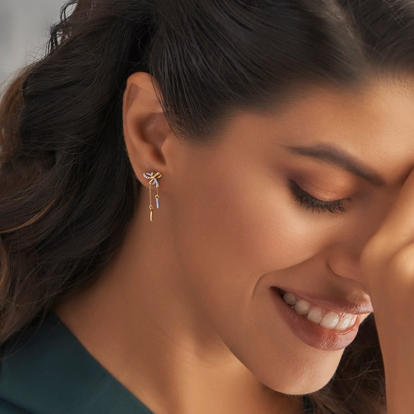 Tassel Dazzle Diamond Drop Earrings