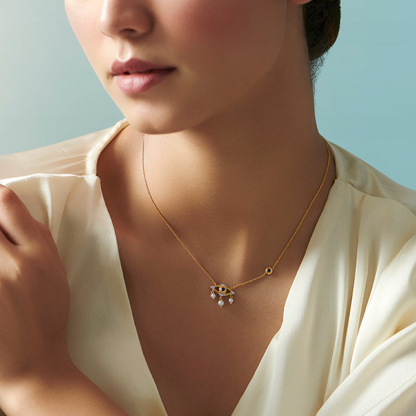 Desire Evil Eye Pearl Necklace