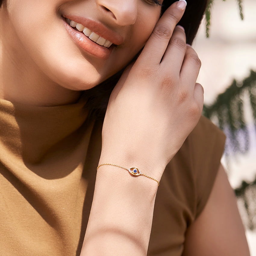 Anna Smart Evil Eye Gemstone Bracelet