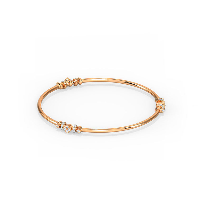 Glinting Clover Diamond Bangle