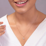 Dazzle Alphabet A Diamond Necklace
