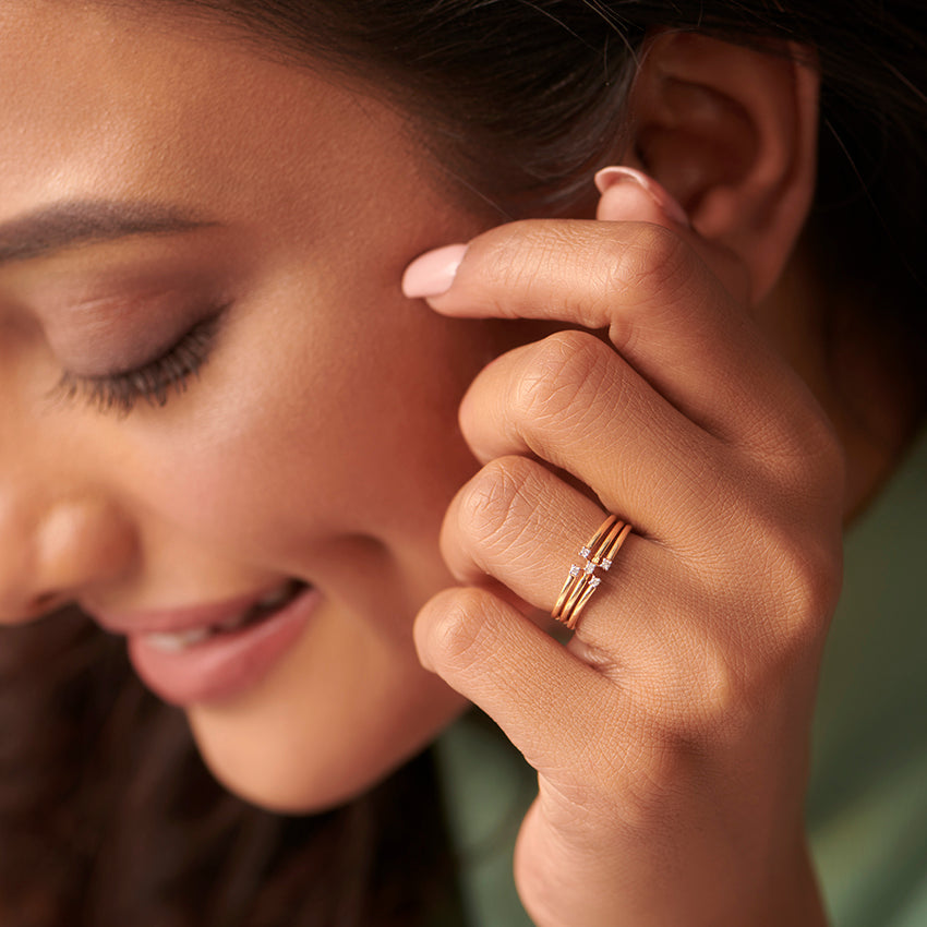 Triune Sparkle Diamond Ring