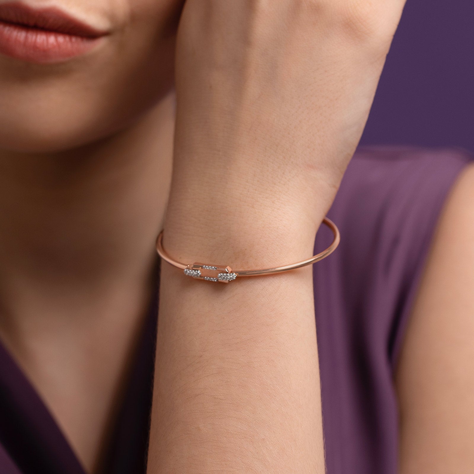 Emma Diamond Tube Bracelet