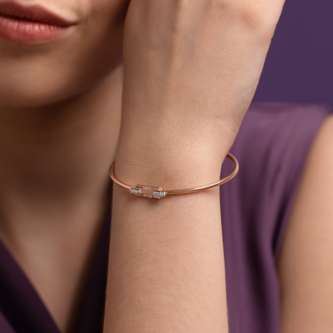 Emma Diamond Tube Bracelet