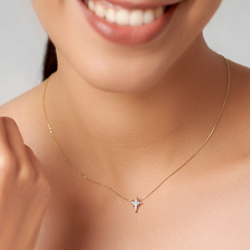Northern Diamond Star Necklace