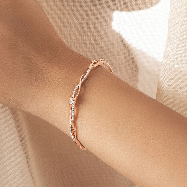 Dazzling Twist Diamond Bracelet