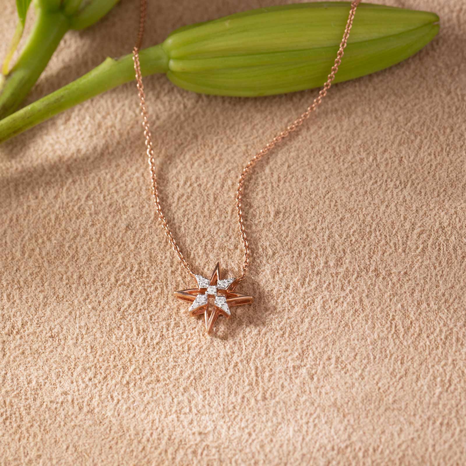 Glittering Star Diamond Necklace
