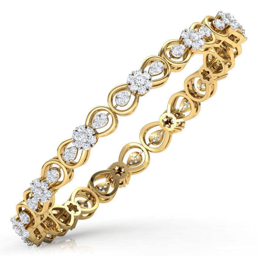 Mira Cluster Diamond Bangle