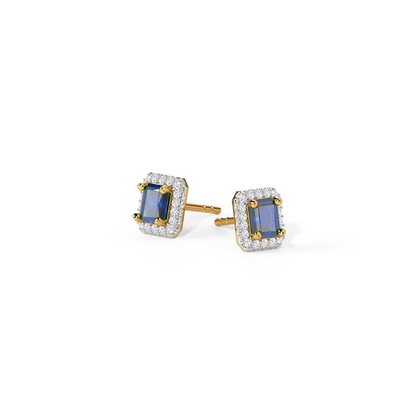 Gleaming Quad Gemstone Stud Earrings